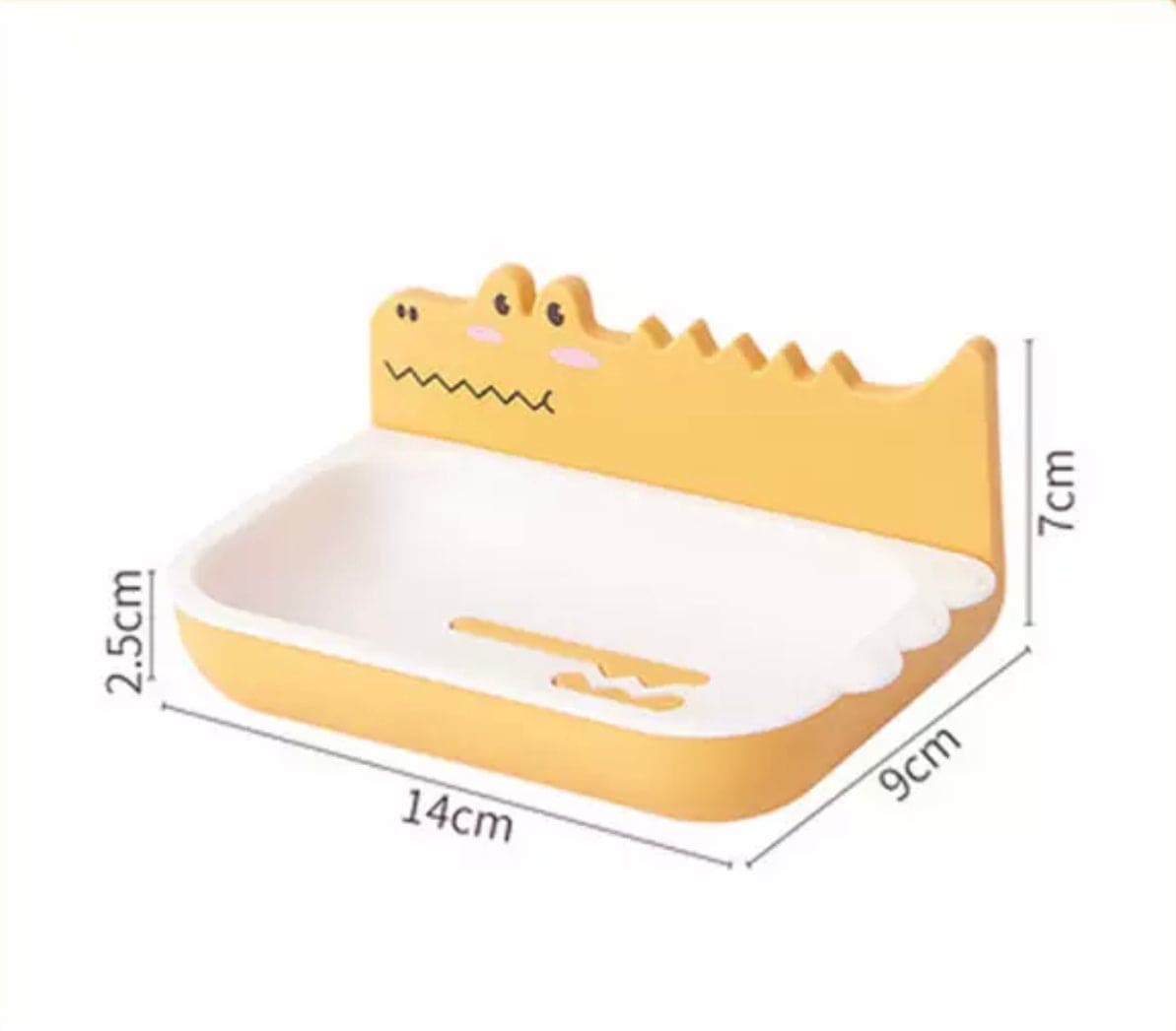 Cute Crocodile Double Layer Soap Holder, Self Draining Soap Box With Tray, Multifunctional Drain Soap And Sponge Holder Cute Crocodile Double Layer Soap Holder, Self Draining Soap Box With Tray, Multifunctional Drain Soap And Sponge Holder